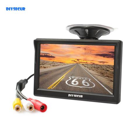 DIYSECUR – écran LCD TFT de 5 pouces pour voiture, moniteur de recul avec ventouse et support pour camion de chevaux et SUV ► Photo 1/6