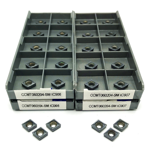 Outil de tournage interne, inserts en carbure CNC, haute qualité, CCMT060204 CCMT060208 SM IC907/IC908 ► Photo 1/5