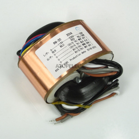 Transformateur blindé r-core, 115V 230V 30W 12V + 12V 9V + 9V pour amplificateur Audio, préampli AMP DAC R Core ► Photo 1/3