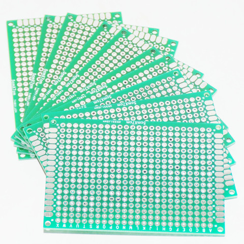 10 pcs Prototype PCB Conseil Protoboard Étamé Universal Planche À Pain Prototypage Soudure FR4 PCB Double-Face 5x7 cm 50x70mm FR4 ► Photo 1/6