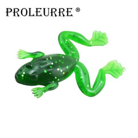 Lot d'appâts artificiels souples en Silicone pour la pêche, pack de leurres pour attraper des poissons, Wobbler, grenouille, ver, Swimbait, truite, brochet, bar, 50mm, 3g, 5 pièces ► Photo 1/4