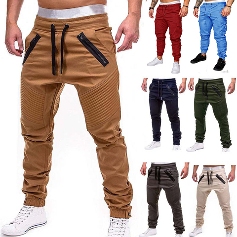 Pantalon de jogging pour hommes, solide et mince, Cargo, vêtement masculin à poches multiples, nouvelles tenues de sport, Hip Hop, pantalon crayon Harem, collection décontracté ► Photo 1/6