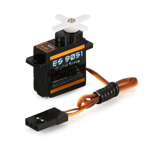 10pcsEMAX ES9051 4.3g Servo de vitesse en plastique numérique 4.8V 0.8kg 0.09 Sec/60 degrés pour RC FPV accessoires de Copter d'avion à aile fixe ► Photo 1/6