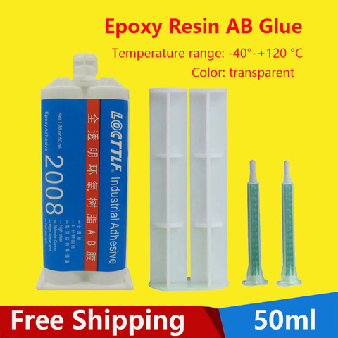 Colle AB résine époxy colle AB forte colle à séchage rapide collage Transparent métal acier inoxydable céramique bois AB colle 50ml ► Photo 1/6