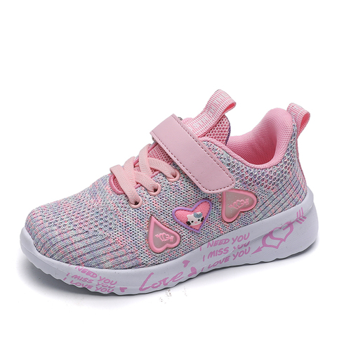 Enfants filles baskets printemps chaussures plates pour enfants petite fille été respirant Sport et course rose chaussures violet ► Photo 1/1