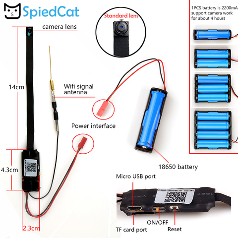 Full HD 1080P IP P2P Micro caméra WIFI Flexible Mini caméra enregistreur Audio vidéo détection de mouvement caméscope soutien TF carte ► Photo 1/6