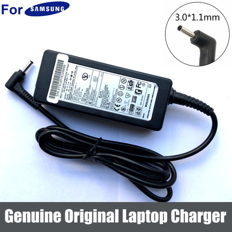 Chargeur 19V, 2,1 a, 40W, adaptateur secteur pour ordinateur portable, Samsung, Chromebook, XE500C13, XE500C12, Original, nouveau ► Photo 1/5