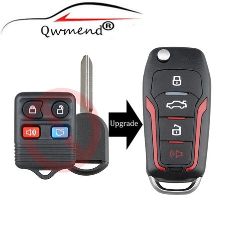 QWMEND – clé de voiture intelligente améliorée, pour Ford Explorer Focus Edge Escape Ranger Mustang Flex pour Mercury pour Lincoln ► Photo 1/6