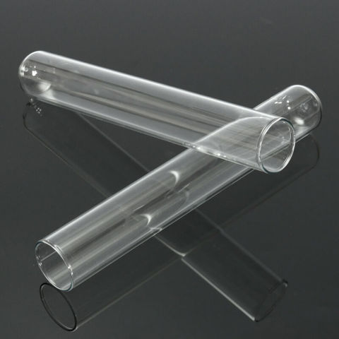 Tubes à essai en verre transparent avec fond en forme de U pour la verrerie d'école/de laboratoire, résistance à la chaleur, stabilité chimique, 5 pièces ► Photo 1/5