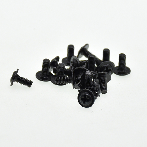 20 pièces M2 M2.5 M3 M4 M5 M6 DIN967 noir vis à tête cylindrique à empreinte cruciforme avec collier pour ordinateur disquette DVD ROM carte mère ► Photo 1/3