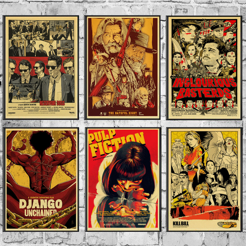 Le film de Quentin Tarantino pulpe Fiction/Django Unchained rétro affiche papier kraft Vintage affiche imprime pour Bar et décoration intérieure ► Photo 1/6