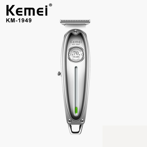 Kemei-tondeuse à cheveux électrique sans fil, outil professionnel en métal pour couper les cheveux avec un lambeau en T, belle finition à 0mm ► Photo 1/6