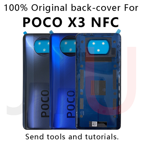 Pour POCO X3 Nfc 100% couvercle arrière de la batterie d'origine, couvercle arrière pour Xiaomi poco x3nfc, couvercle du boîtier arrière de remplacement ► Photo 1/4