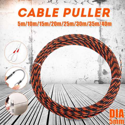 Durable 5mm 5-40m fibre de verre câble électrique ruban Conduit Conduit câble pousser extracteur outils roue poussant pour l'installation de câblage ► Photo 1/6