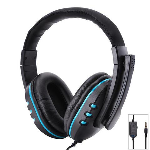 Écouteurs stéréo filaires avec micro, 3.5mm, casque de jeu sur l'oreille réglable, écouteurs stéréo basse basse pour PS4 Xbox One PC ► Photo 1/6