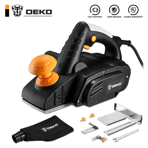 DEKO DKEP900 220V 900W rabot électrique outil électrique avion à main pour la coupe du bois avec accessoires ► Photo 1/6