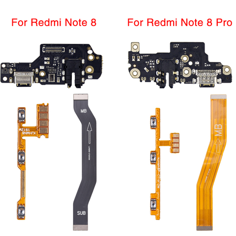Connecteur de Port de chargement USB, pour carte mère Xiaomi Redmi Note 8 Pro, Volume d'alimentation flexible, 1 pièces ► Photo 1/6