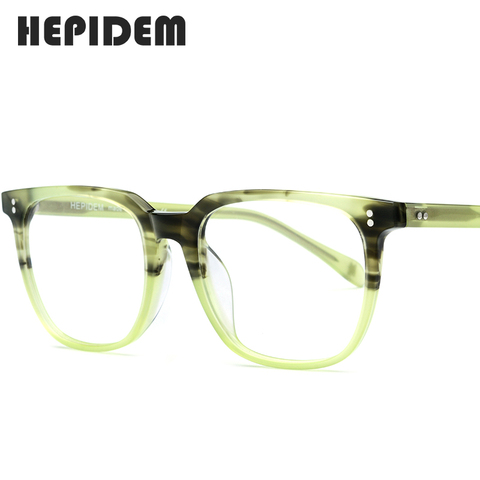 Acétate lunettes cadre hommes carré Prescription lunettes nouveau hommes mâle myopie optique cadres clair lunettes lunettes 9114 ► Photo 1/1