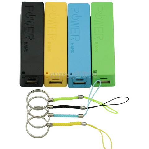 1 pièces USB Mobile housse de batterie portative kit de bricolage 18650 Lithium batterie chargeur boîte Portable mallette de rangement noir/jaune/bleu/vert/blanc ► Photo 1/3