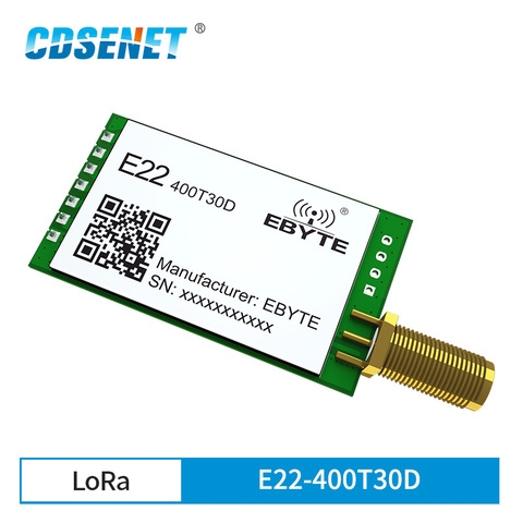 LoRa Semtech – Module émetteur-récepteur rf SX1268, 433MHz, 30dbm, 1W, longue portée, UART DIP, Module de Port série, E22-400T30D ► Photo 1/6