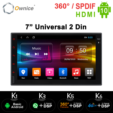 Ownice K3 K6 Plus 8 cœurs Android 10.0 6G RAM 128GB ROM soutien 4G LTE SIM réseau voiture GPS 2 din universel autoradio lecteur dvd ► Photo 1/6