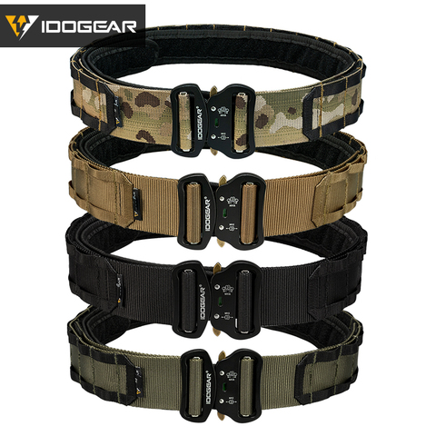 IDOGEAR – Ceinture tactique militaire, 2 pouces, à boucle Molle pour homme, à libération rapide pour jeux de combat, airsoft, wargame et chasse en extérieur, durable, 3414 ► Photo 1/6