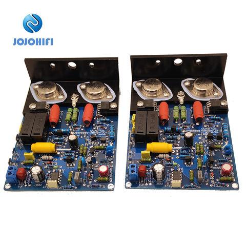 Une paire d'amplificateur double canal CLONE QUAD405 MJ15024 100W 8R, KITS de bricolage, panneau d'amplificateur Baord fini avec Angle en aluminium ► Photo 1/6