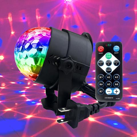 Mini boule magique avec télécommande LED, lampe de scène, Disco, décoration de noël pour KTV/disco/bar, effet de scène coloré Gl ► Photo 1/6