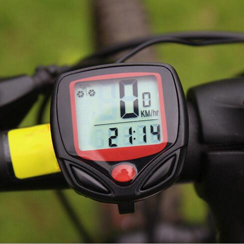 Ordinateur de vélo avec écran numérique LCD, étanche, odomètre, vitesse, chronomètre, accessoire de cyclisme ► Photo 1/6