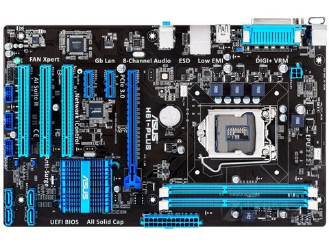 Asus – carte mère H61-PLUS H61, composant pc, compatible Socket LGA 1155, i3, i5, i7, DDR3, 16 go, ATX, produit d'occasion ► Photo 1/1