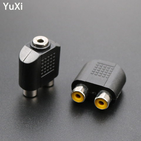 YuXi – adaptateur Audio femelle 3.5mm vers 2 RCA femelle, pour ordinateur, haut-parleur, écouteurs, casque, stéréo, connecteur séparateur AUX ► Photo 1/6