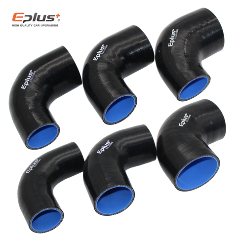 EPLUS universel Silicone tuyau tuyau connecteur Intercooler Turbo tuyau d'admission coupleur tuyau 90 degrés plusieurs tailles noir ► Photo 1/6