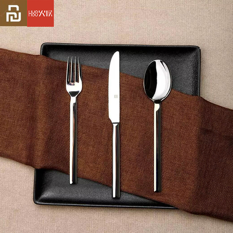 Youpin Huohou couteaux à Steak en acier inoxydable, cuillère fourchette vaisselle de table de qualité supérieure vaisselle de dîner couverts ménagers cadeau ► Photo 1/6