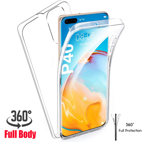 360 Double En Silicone Souple Pour Huawei Honneur 9C 8A 8S 10 Lite 10i 20S Y7P Y6S Y9 Y5 Y6 2022 Mate20 Lite P40 Pro Pleine Couverture ► Photo 1/6