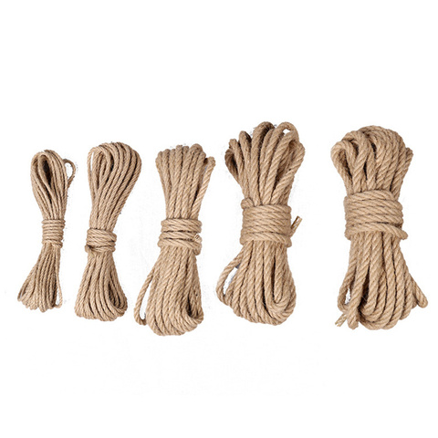 4mm-12mm décoratif chanvre jute RopeDIY macramé cordon accessoires faits à la main Photo mur corde chaîne vêtements fête remorqueur de fils de guerre ► Photo 1/6