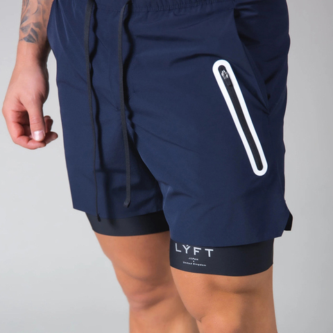 Shorts de Sport 2 en 1 pour hommes, pantalons courts de course, Jogging, Fitness, entraînement, séchage rapide, nouvelle collection 2022 ► Photo 1/6