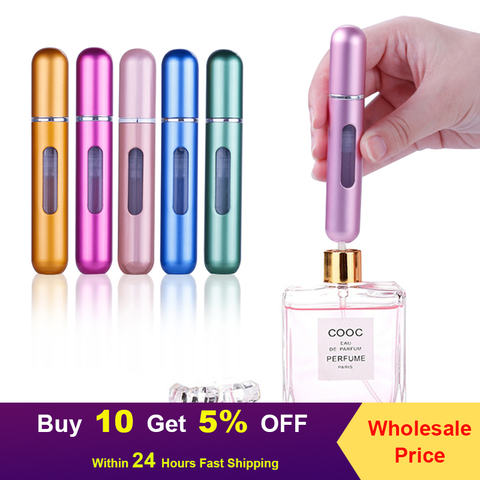 Mini bouteille de parfum Portable rechargeable avec pompe de parfum en Spray, conteneurs cosmétiques vides, vaporisateur pour voyage, 8ml, 5ml ► Photo 1/6