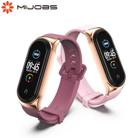 Pour Miband 5 4 3 Gel de silice Bracelet intelligent pour Mi Band 5 sangle Silicone Correas pour Xiaomi Mi3 Opaska plier 4 bracelets Pulseira ► Photo 1/6