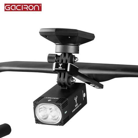 GACIRON H11 support de montage de lumière de vélo caméra multifonction en alliage d'aluminium \ support de téléphone de vélo guidon réglable ► Photo 1/6