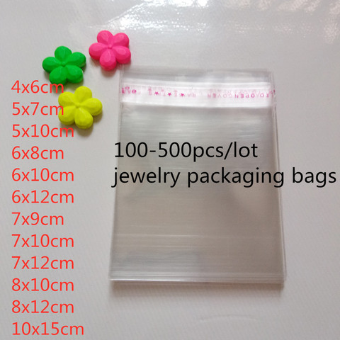 Sac Opp Transparent auto-adhésif de 500 pièces, sacs pour femmes/tissus/cadeaux/bijoux, petits sacs en plastique, affichage, sac d'emballage ► Photo 1/6