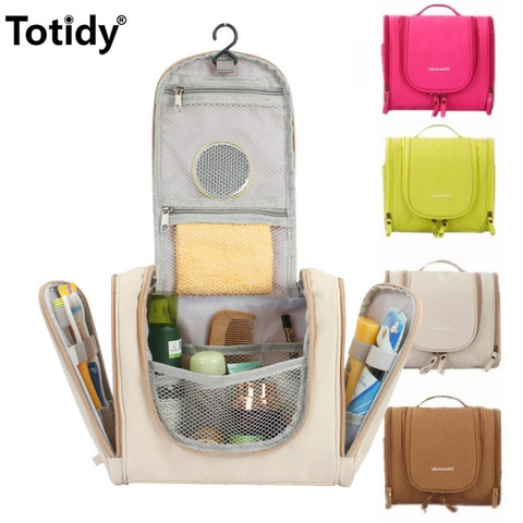 Trousse de maquillage Portable pour femmes, sac de voyage pliable, sac à cosmétiques pour femmes, organisateur, trousse de toilette pour douche, pochette de maquillage, sacs de toilette ► Photo 1/6