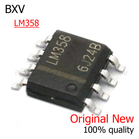 Jeu de puces IC LM358DR SOP LM358D SOP8 LM358 SOP-8 SMD, nouveau et original, 10 pièces, bxv ► Photo 1/2