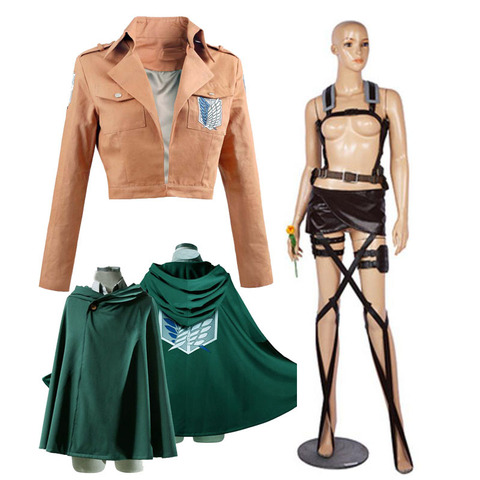 Sweat à capuche japonais attaque des titans, Cape Shingeki no Kyojin, Costume de Cosplay de la légion de scout, Cape verte pour hommes ► Photo 1/6