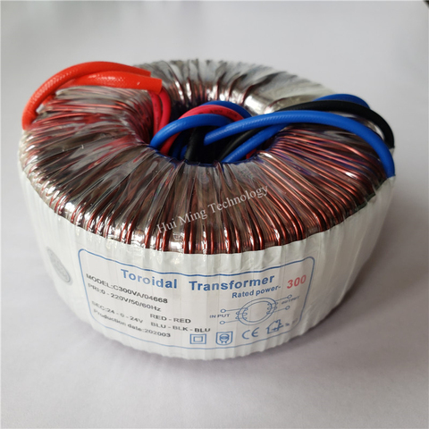 24V-0-24V 6.25A double 20-24V transformateur toroïdal double 24V 300VA 220V/230V cuivre transformateur personnalisé pour amplificateur ► Photo 1/6