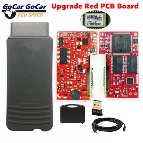 PCB rouge Stable Qualité Améliorer AMB2300 Parfait VAS5054A Pleine Puce Originale V5.1.6 5054 Bluetooth UCDS Buzzer Bleu LED 5054A ► Photo 1/6
