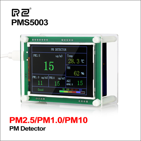 RZ – détecteur de voiture pm2, 5, 2.8 pouces, testeur, moniteur de qualité de l'air, analyse de thermomètre à gaz pour maison, voiture, bureau en extérieur ► Photo 1/6