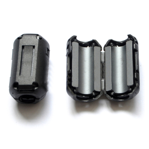 Câble en Ferrite avec clips en plastique noir, 3.5MM, 5 pièces, câble anti-bruit, EMI RFI, filtres amovibles ► Photo 1/1