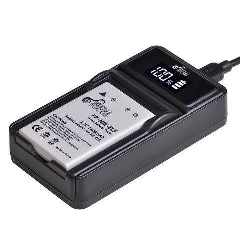 Batterie EL5 ENEL5 EN-EL5 + chargeur LCD USB, pour appareil photo Nikon Coolpix P530 P520 P510 P100 P500 P5000 P5100 P6000 3700 4200 ► Photo 1/6