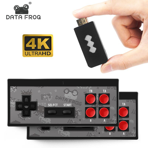 DATA FROG – Console de jeu vidéo HD 4K, 568 jeux classiques intégrés, Mini Console de jeu rétro, contrôleur sans fil, sortie TV, deux joueurs ► Photo 1/6