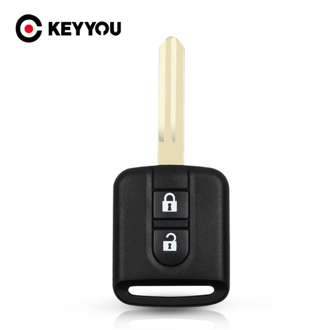 KEYYOU – étui à clé de voiture de remplacement 2 boutons, nouvelle coque à rabat pour Nissan Qashqai Primera Micra Navara Almera Note Sunny ► Photo 1/6